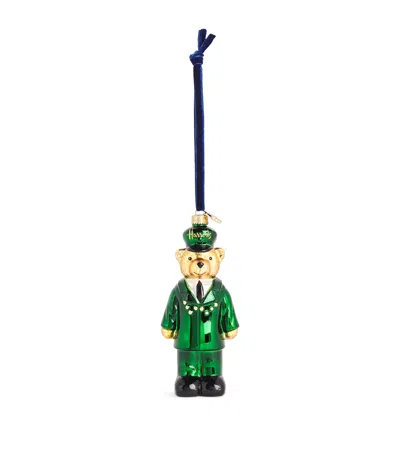 Harrods Green Man Bear Ornament