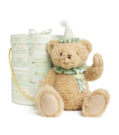 Harrods Happy Birthday Bear In Brown