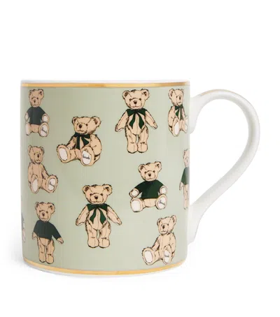 Harrods Henry Bear Cluster Mug In Green
