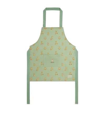 Harrods Henry Bear Kids Apron In Green
