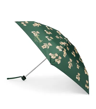 Harrods Henry Bear Umbrella In Green