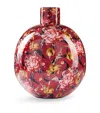 Harrods High-gloss Floral Vase In Red