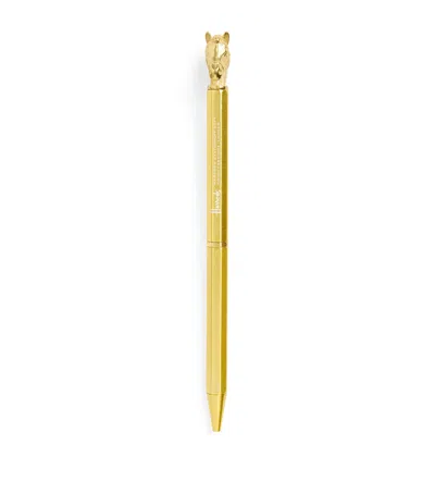 Harrods Horse Ballpoint Pen In Gold