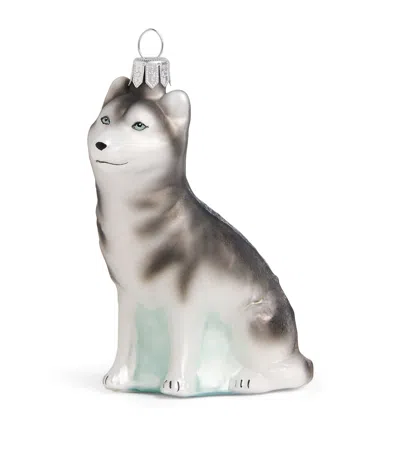 Harrods Husky Tree Decoration In Gray