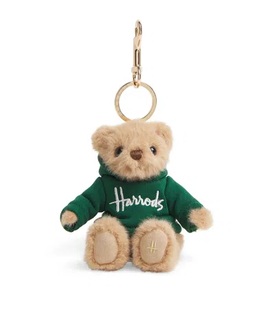 Harrods Jersey Bear Keyring In White