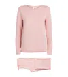Harrods Jersey Pyjama Set In Pink