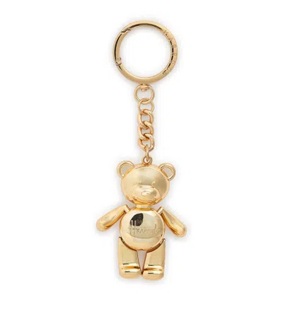 Harrods Jointed Bear Keyring In Gold