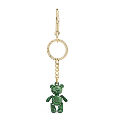 Harrods Jointed Bear Keyring In Green