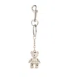 Harrods Jointed Bear Keyring In Silver