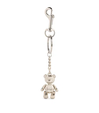 Harrods Jointed Bear Keyring In Metallic