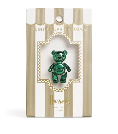 Harrods Jointed Bear Pin Badge In Nude
