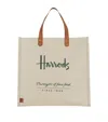 Harrods Jute Foodhalls Shopper Bag In Brown