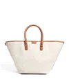 Harrods Large Canvas Slouchy Tote Bag In Ivory