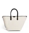 Harrods Large Canvas Slouchy Tote Bag In Ivory
