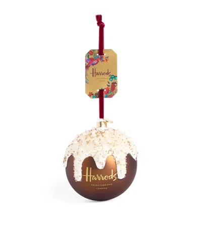 Harrods Large Christmas Pudding Bauble