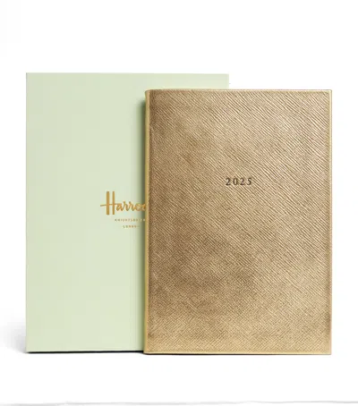 Harrods Leather A5 2025 Diary In Green