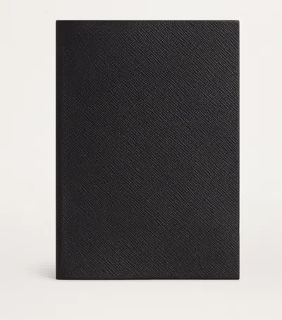 Harrods Leather A5 Notebook In Black