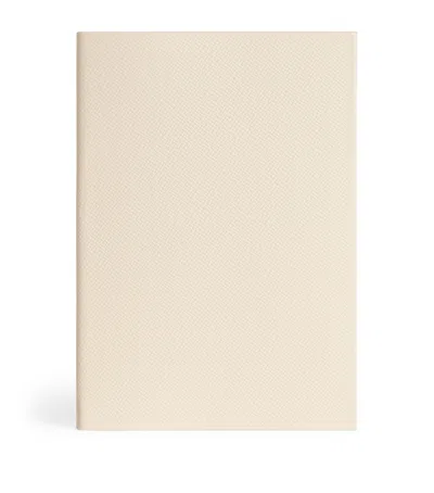 Harrods Leather A5 Notebook In Neutral
