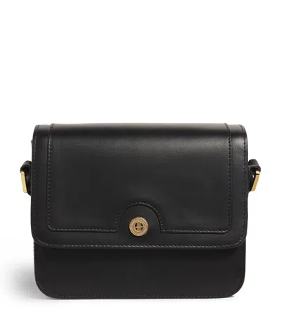 Harrods Leather Camera Bag In Black