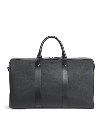 Harrods Leather Holdall In Black
