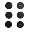 Harrods Leather Logo Coasters In Black