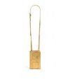 Harrods Leather Metallic Phone Pouch
