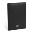 Harrods Leather Passport Holder In Black