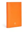 Harrods Leather Passport Holder In Orange