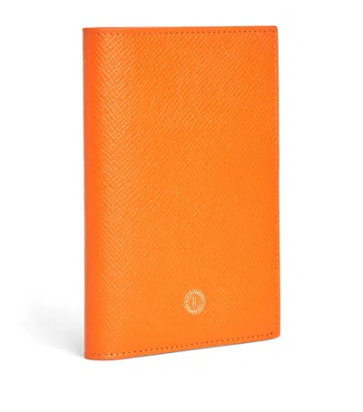 Harrods Leather Passport Holder In Orange