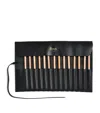 Harrods Leather Pencil Wrap In Black