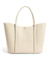 Harrods Leather Rope Tote Bag In Beige