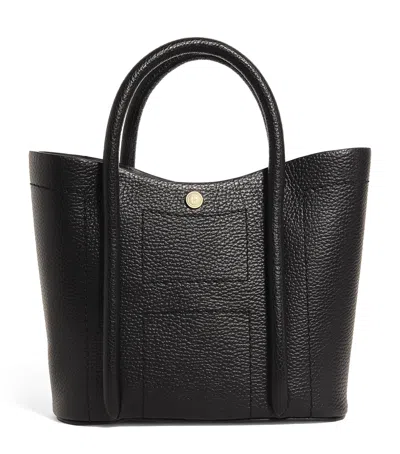 Harrods Leather Rope Tote Bag In Black