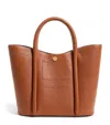 Harrods Leather Rope Tote Bag In Tan