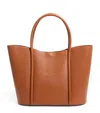 Harrods Leather Rope Tote Bag In Tan