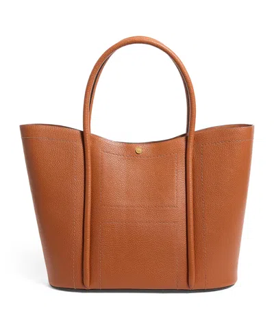 Harrods Leather Rope Tote Bag In Tan