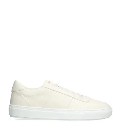 Harrods Leather Tono Sneakers In White