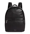 Harrods Leather Wembley Backpack In Black