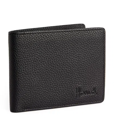 Harrods Leather Wembley Bifold Wallet In Black