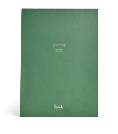 Harrods Lined A4 Jotter Notepad In Green