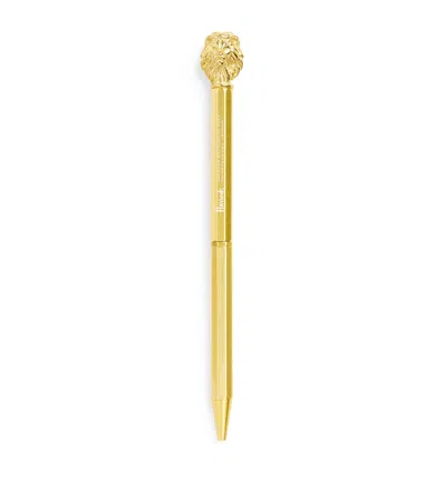 Harrods Lion Ballpoint Pen In Gold