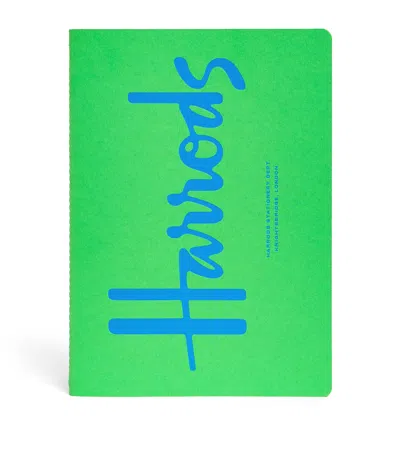 Harrods Logo A5 Notebook In Green