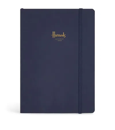 Harrods Logo A5 Notebook In Navy