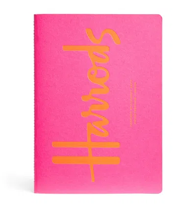 Harrods Logo A5 Notebook In Pink