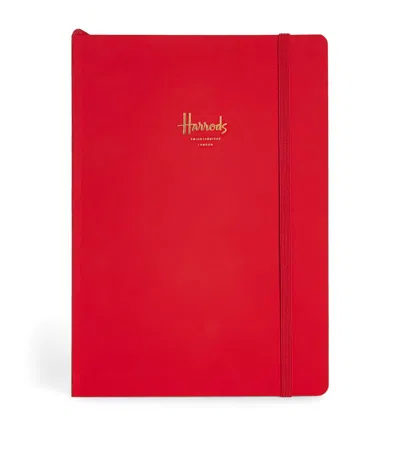 Harrods Logo A5 Notebook In Red