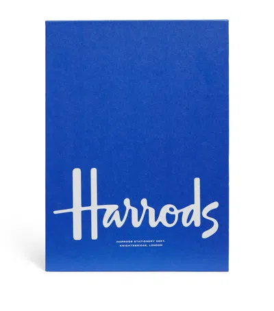 Harrods Logo Notebook Gift Set In Blue