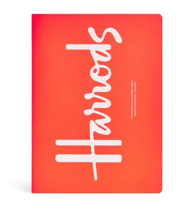 Harrods Logo Notebook In Red