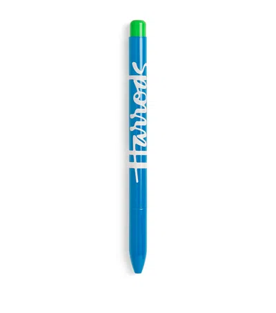 Harrods Logo Pen In Blue