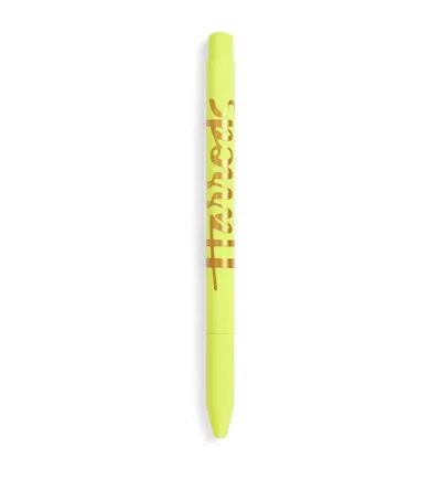 Harrods Logo Pen In Yellow