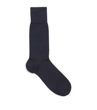 Harrods Logo Socks In Navy