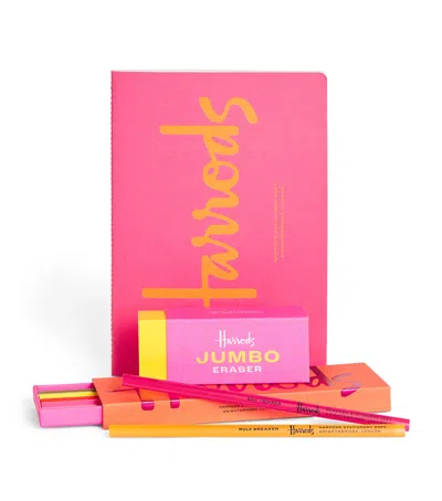Harrods Logo Stationery Gift Set In Pink